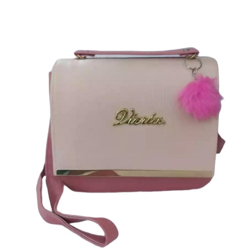 Girl's PU Leather Plain Shoulder Bag