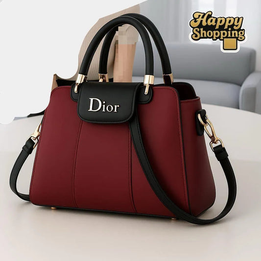 Women's Leather Plain Shoulder Bag