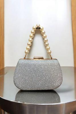 Exquisite Women's Fancy Clutch - 1 Pc in Silver and Golden