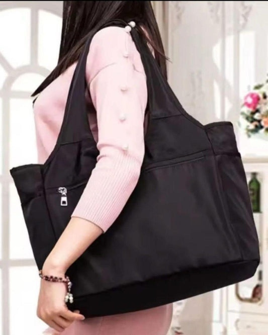 Girl's Nylon Plain Shoulder Bag