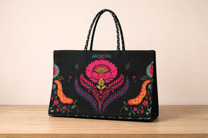 Girl's Canvas Printed Tote Bag